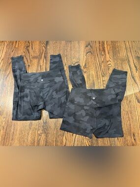 Pair of lululemon athletica Black Camo Leggings